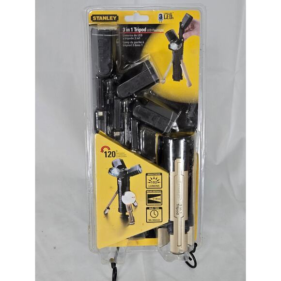 STANLEY 3 IN 1 TRIPOD LED Convertible FlashLight 95-155 - NEW! - Picture 1 of 3